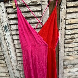 Alya Fuchsia and Scarlet Maxi Dress